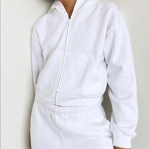 Aritzia Tna CozyAF White Blanc Sweatsuit